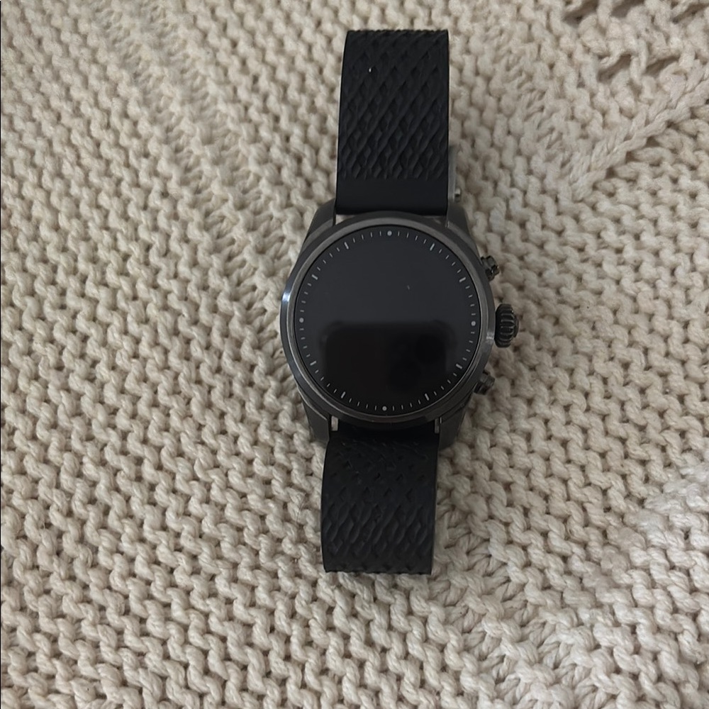 Black Montblanc Summit smartwatch with Textured Band